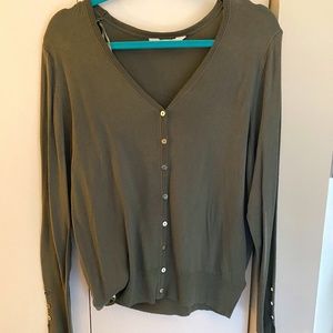 Military Green Cardigan